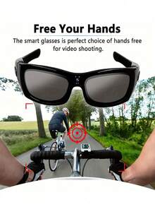 Yakison 1PC Music Camera Glasses, 1080P HD Outdoor Sports Glasses, Smart Music Glasses, Portable Camera, Video Camera Glasses, 64GB Storage Card And USB Interface In Ear Headphones - 彩色 - 查看 3