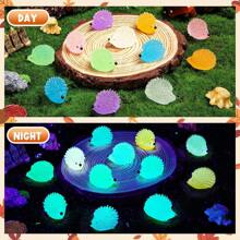 40PCS Glowing Mini Resin Hedgehog Cute Mini Hedgehog Image Glow-In-The-Dark, Tiny Resin Hedgehog Animals For Dollhouse Miniature Landscape Gardening Fish Tank Aquascape DIY Home Outdoor Decorations