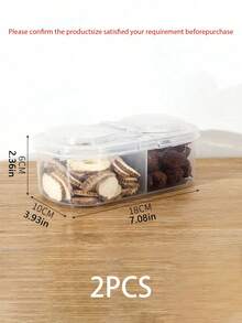 1 szt./2 szt. Przezroczyste plastikowe pudełko do przechowywania podzielone, pudełko do przechowywania w lodówce, pudełko do przechowywania owoców i warzyw, pudełko do przechowywania świeżości, podwójnie otwierane przenośne pudełko na lunch, pojemnik do przechowywania żywności, akcesorium kuchenne, odpowiednie na piknik, do domu, biura, akademika, organizacja kuchni, przechowywanie w lodówce, przechowywanie żywności, pudełko na przekąski, pudełko na przyprawy, pudełko piknikowe, przygotowywanie posiłków, wystrój domu, artykuły szkolne - przezroczysty - Zobacz 15