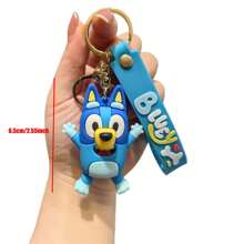 Bluey Llaveros creativos y lindos de la familia Bruy, colgantes con figuras de perro, bolsos, pequeños regalos colgantes, perfectos para obsequiar, detalles de fiesta