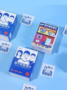1 Box [100pcs Per Box] Disposable Glasses Cleaning Wipes Anti-Fogging Glasses Tissue Paper Goggles Wipes Mobile Phone Screen Wipes Suitable For Glasses, Mobile Phones, Cameras, Computers