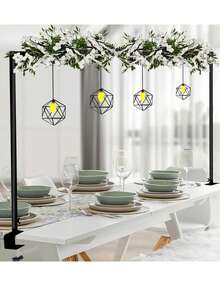 1 Set Iron Table Clamp, Adjustable Table Clamp, Versatile Use, Formaldehyde-Free Material, Suitable For Wedding, Birthday, Mother's Day And Graduation Decoration