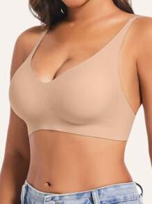Set da 5 Top da donna per lo yoga, con scollo a V profondo, senza cuciture, con supporto, a fascia, colore nero