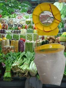 Ranch Fly Trap Reusable Fly Trap Killer Hanging Cage Mesh Pest Fly Trap For Horses, Portable Outdoor Fly Trap Bag Prevents Leakage And Catch Flies More Effectively, Suitable For Camping Garden Yard; Fly Killer, Restaurant Fly Trap, Reusable Fly Trap