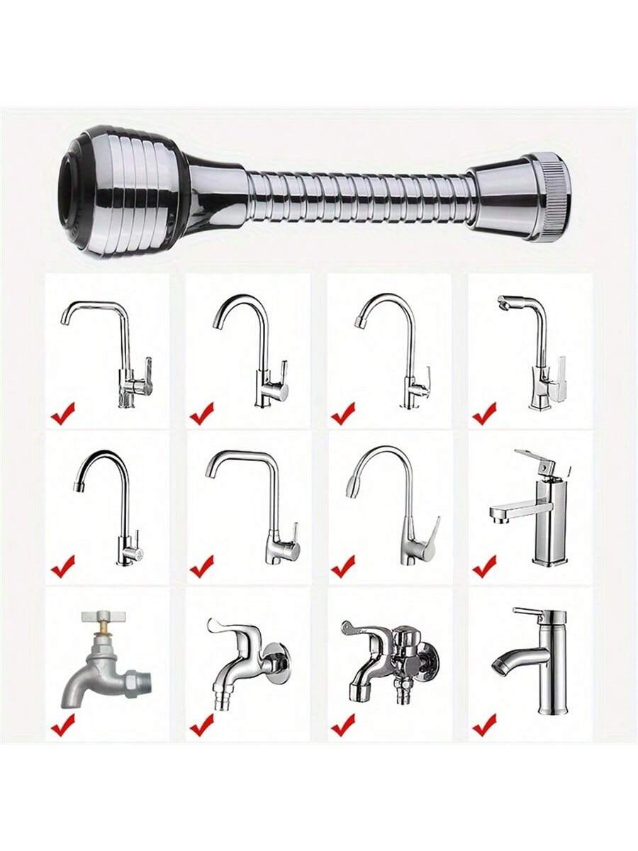 2 قطعة قاطر صنبور يدور 360 درجة، مرشح مزدوج للضغط...