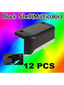 4/8/12/16 件太阳能户外楼梯灯、太阳能栅栏灯、户外庭院灯、太阳能甲板灯、太阳能地埋灯、太阳能栅栏楼梯照明，适用于栅栏、楼梯、庭院、甲板、后院、小路、户外花园照明，适用于小路、庭院、露台