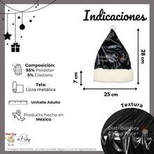 Gorro Santa Claus Navideño Metálicos 2pz - Negro - Ver 3