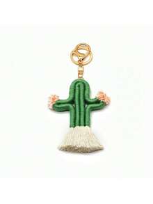 1pc Cute Cactus Zinc Alloy Keychain, Year-Round - Multicolor - View 1