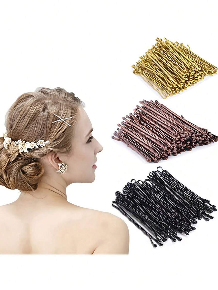 20/50/100/200 pezzi Fermagli per capelli invisibili a forma di onda per donne, fermagli per ciuffi laterali, adatti per pendolarismo, lavoro, viaggio, uso domestico, regalo, chignon, coda di cavallo, mascherina facciale, abbinabili a vari outfit, fermagli a pinza per capelli - Multicolore - Visualizzare 1