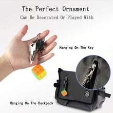 Mini Magic Cube Keychain Rings, Magic Cube,Magic Tower 3x3x3 Key Ring, Decoration, Ornament High Quality Toys Party Gifts