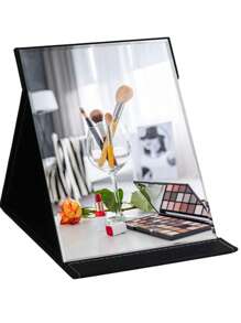 1pc High Definition Foldable Makeup Mirror, Portable Vanity Mirror For Makeup Artist, Women, Students, Dorm, Desktop Folding Princess Mirror, Compact Makeup Mirror, Flip Cover Makeup Mirror, Beauty Mirror, Student Dorm Mirror, Gift For Mothers
