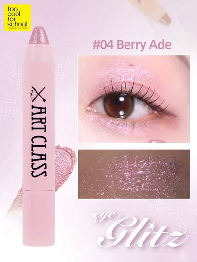 Too Cool for School Artclass Eye Glitz, Eyeshadow Stick, Eye Shadow & Under Eye Liner Pencil,Flash Shimmer Highlighter, High Pigmented Eyeshadow, Shimmer Eyeshadow, Brightener Pencil, Eye Shadow Applicator Stick , Multi-Dimensional Eyes Look, Cream Eye Shadow Stick, Eye Pencil, Blendable Eyeshadow Stick & Eyeliner Pencil, Eye Shadow Brightener, Infused With Seed Oil, Delicate Texture, Long-Lasting Bright Light, Smooth, Daily Makeup, K-Beauty