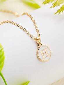 店铺福利：新款时尚A-Z 26字母项链，精美首字母名字锁骨链项链，女士时尚首饰项圈礼物 - A-Z 26 Letter Necklace - 查看 4