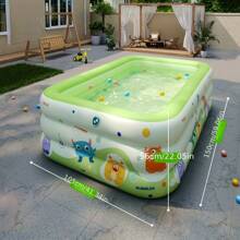 1pc Large Family Full Size Inflatable Cartoon Monster Design Pool - PVC Material, Easy To Set Up, Portable And Space Saving - Great For Backyard Summer Fun For Adults And Youngsters, Beach Inflatable Pool Toys, Camping