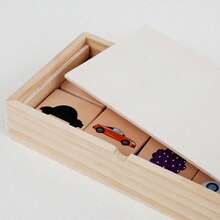 Tablero de Rompecabezas de Emparejamiento de Sombras Educativo Montessori con Tarjetas, Juguete de Emparejamiento de Sombras de Desarrollo Infantil Temprano de Madera - Multicolor - Ver 9