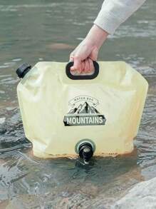 1 pièce Sac à eau pliable grande capacité 8L/270oz avec robinet pour extérieur, sac de stockage d'eau portable pour randonnée, camping, pique-nique, usage automobile