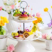 700pcs/200pcs/100pcs/50pcs/20pcs/10pcs Gold/Pink/White/Silver Disposable Round Bamboo Skewers, Creative Pearl Design, Suitable For Kitchen, Salad, Wedding, Holiday Party, Gathering, Birthday Party - Pink - View 2