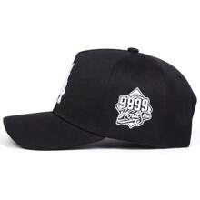 1 pièce Casquette de baseball à broderie de lettre pour hommes, chapeau décontracté à cinq panneaux avec protection solaire pour l'extérieur, ajustable, convient pour les voyages de printemps/automne, la plage, les fêtes
