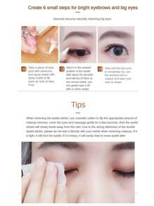 1 Roll 360pcs Water-Activated Lace Double Eyelid Tapes, Invisible No Adhesive Lasting Eyelid Fibers Ideal For Makeup,Makeup,Cheap,Room Decor,Vanity,Travel,Bedroom,Makeup Accessories