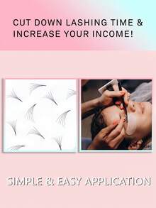 500PCS,240PCS Promade Fans 20D D Curl Single & MIX Length Tray -8-15mm Curl D - Premade Lash Fans For Eyelash Extensions Fluffy Volume Lashes Handmade Promades Eyelash Fans Loose Pre Made Fans Lash Extensions - D - View 3