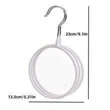 3/6pcs Multi-Functional Non-Slip Scarf Rack, Large Circular Tie Belt Hanger Hook, Iron Art Clothes Closet Storage Round Ring Hanger
