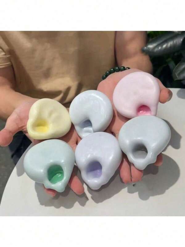 1/3/6/12pcs Malleable Ice Skin Sticky Rice Ball Squeezable Relief Toy, Realistic Mochi With Good Tactile, Stress Relief Toy