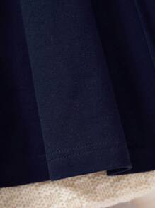 Vestido de Verão para Meninas, Vestido de Manga Curta Estilo Academia com Bordado de Coração Elegante e Manga Bufante para Crianças, Saia Casual Esportiva em Formato A para Meninas Pré-Adolescentes, Nova Moda de Roupas para Meninas