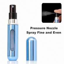 5ml Refillable Perfume Atomizer Spray Bottle, Single Pack, Shiny Pink Perfume Bottle Spray Pump Storage Container, Suitable For Travel, Living Room, Bedroom, Bathroom Home Decor, Wedding, Party, Birthday, Father's Day, Mother's Day, Gifts, New Year, Accessories, Novelty Gifts