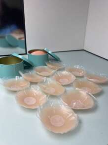 2/6/12 Pcs Reusable Seamless Silicone Nipple Covers - Invisible, Self-Adhesive, Anti-Convex Breast Patches For Women - Comfortable, Breathable, And Easy To Clean Bra Accessories