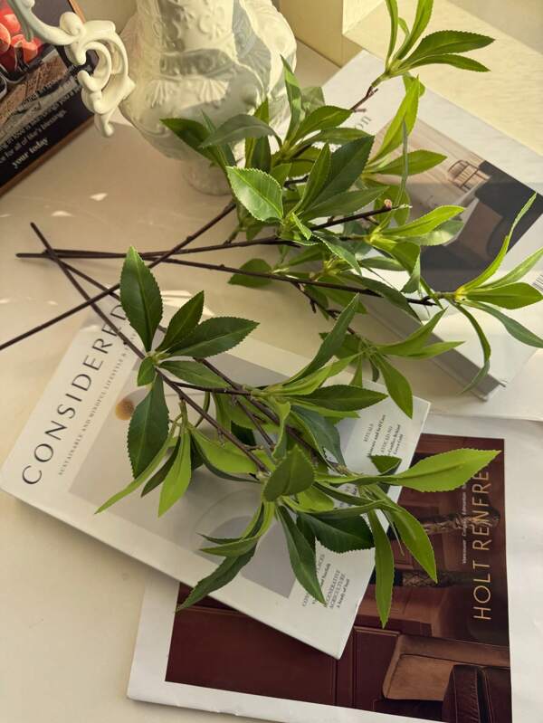 Set de 5 plantas de eucalipto decorativas, ideales para primavera/verano, para decorar comedor, dormitorio, oficina, boda, mesa, muebles, jarrones, manualidades, regalos festivos