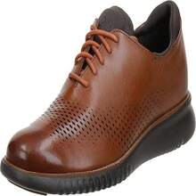 Mens 2.Zerogrand Laser Wingtip Oxford - British Tan/Java - View 2