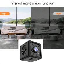 Telecamera di sicurezza senza fili mini Wi-Fi per la casa, senza necessità di alimentazione, visione notturna HD interna, monitoraggio remoto tramite cellulare