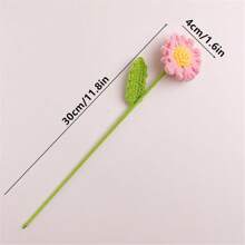 10pcs Handmade Crocheted Daisy Bouquet, DIY Artificial Flower Craft For Wedding, Girlfriend, Boyfriend, Best Friend, Mother's Day, Father's Day, Anniversary, Birthday, Home Decor, Potted Plant