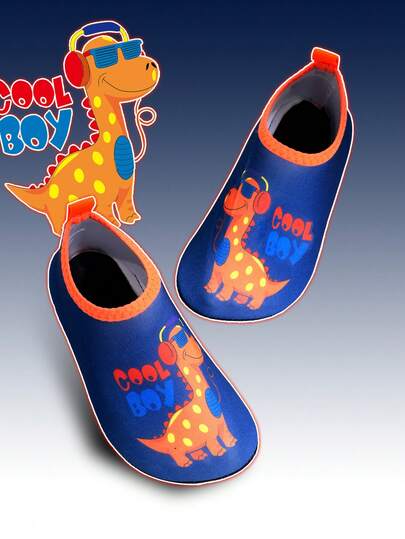 Water Shoes Kids & Aqua Shoes Kids Featuring Cute Cartoon Dinosaur - Lightweight Build, Slip-Proof, Keeping Kids' Feet On Sand & Swiftly Drying