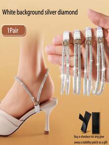 1/2/3/5 Pairs Detachable High Heel Shoe Straps, No-Slip High Heel Anti-Loose Foot Strap, Self-Adhesive High Heel Decorative Band