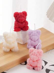 1pc Rose Flower Valentine's Day Heart Small Bear, Suitable For Graduation Season, Wedding Favors, Wedding Table Decor, Holiday Atmosphere. Candle And Aroma Diffuser Set For Girlfriend, Pink/Red/White Romantic Creative Room Decor, Love Confession, Scented Candle Storage, Gift For Girlfriend Holiday Romantic Atmosphere Home Decor Gifts Birthday