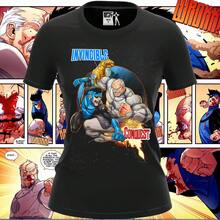 Playera Unisex con Estampado de anime Invincible vs Conquest | Diseño Urbano y Comodo | Streetwear, Festivales y Uso Diario | Algodón Peinado y Corte Holgado  | Ideal para Outfits Casuales, Fiestas o Regalos | Hombre y mujer - Negro - Ver 6