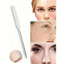 Edelstahl Rosa Makeup Spatel - Doppelseitiges Design, ergonomisches Nagelkunst- und Kosmetik-Mischutensil, tragbar, Make-up, günstig, Raumdekoration, Schminktisch, Reise, Schlafzimmer, Make-up-Accessoires, günstig, Strumpfhalter, Make-up, Make-up-Werkzeuge, günstige Sachen, Geschenke, Geschenke für Frauen, Weihnachtsgeschenke