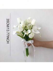 Artificial Calla Lily Bridal Bouquet, Wedding Bridesmaid Flowers, Bride Accessory