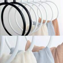 3/6pcs Multi-Functional Non-Slip Scarf Rack, Large Circular Tie Belt Hanger Hook, Iron Art Clothes Closet Storage Round Ring Hanger
