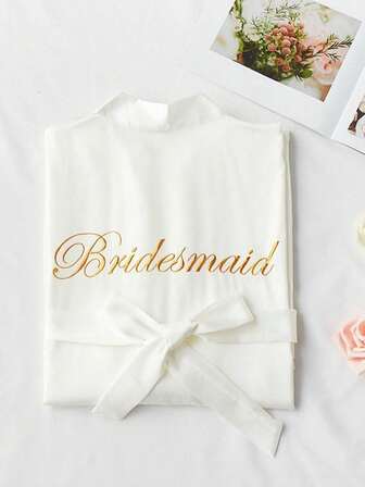 女士晨衣 多色婚礼伴娘睡袍 新娘睡袍 女友派对礼服 新娘刺绣浴袍 婚礼浴袍 派对用品 户外婚礼 节日派对用品 家居浴室装饰 夏季返校