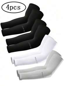 1/3/4Pairs Cooling Arm Sleeve - High-Elasticity Breathable Polyester Fiber, Suitable For Driving, Golf, Fishing, Cycling And Outdoor Sports - Solid Color, Elastic Fit