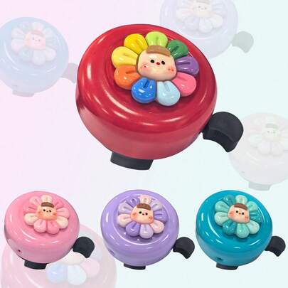 1pc Universal Bicycle Bell, Loud Flower Design Cute Cycling Accessory