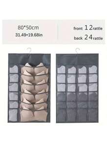 1 Stück Hängeaufbewahrungstasche mit mehreren Fächern, geräumiger Kleiderschrank Organizer mit Fächern für Unterwäsche, Dessous und Socken, perfekt zum Maximieren des Kleiderschrank-Stauraums und für eine organisierte Aufbewahrung von Essentials.