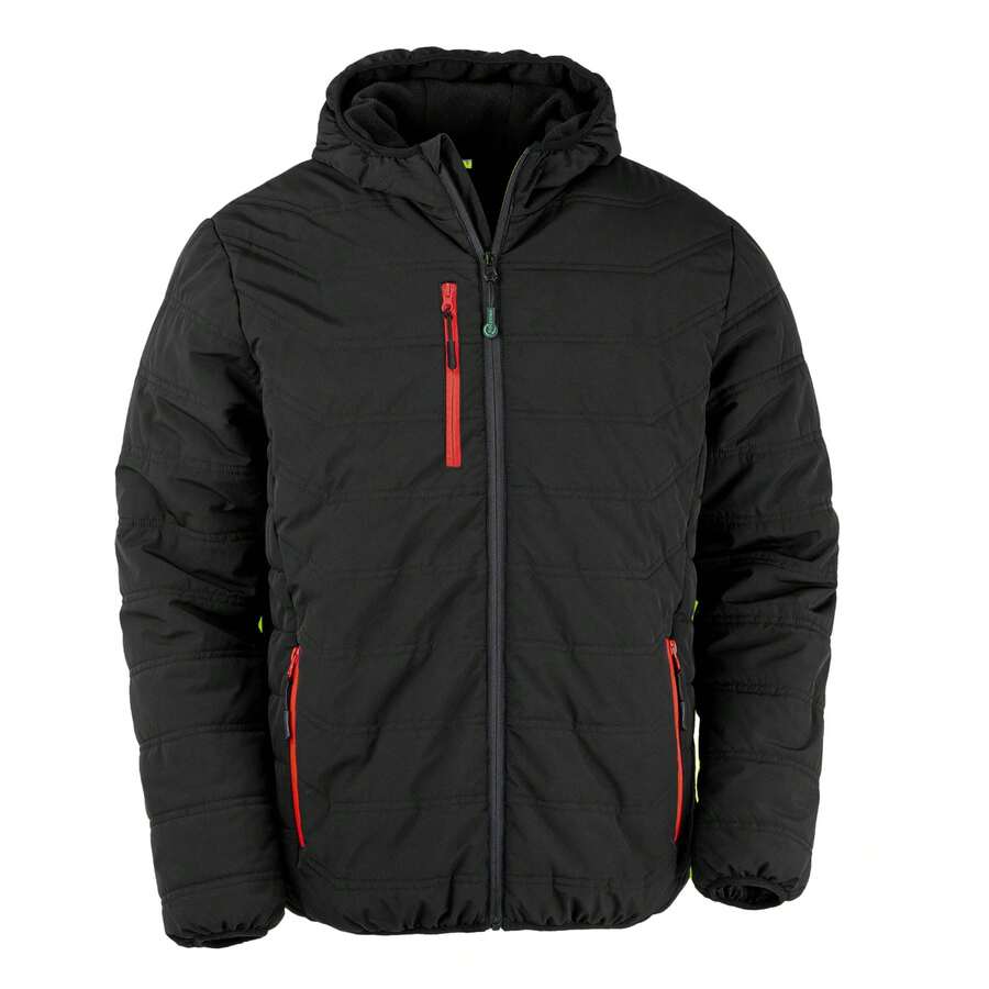Result Genuine Mens Compass Winter Padded Jacket (Black/Red) - Black - View 1