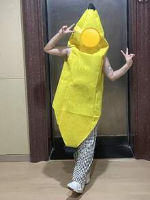 مجموعة 2 قطعة - 1 قطعة زي فاكهة كيوت (فراولة، بطيخ، موز) مناسب لارتفاع 100-140 سم، مناسب لمناسبات مختلفة، عروض مسرحية، حفلات - متعدد الألوان - مشاهدة 6