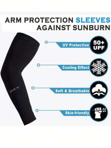 1/3/4Pairs Cooling Arm Sleeve - High-Elasticity Breathable Polyester Fiber, Suitable For Driving, Golf, Fishing, Cycling And Outdoor Sports - Solid Color, Elastic Fit
