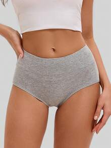 5 件套女士中腰透气纯棉三角裤 - 彩色 - 查看 3