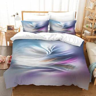 2/3pcs Ombre Pattern Printed Duvet Cover Set (1 Duvet Cover + 1/2 Pillowcase, No Filling), Soft & Cozy Bedding Set Suitable For Bedroom & Dorm
