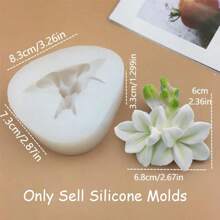 1 pieza Molde de silicona con forma de flor de lirio freesia 3D, moldes hermosos de lirios del valle para decoración DIY con resina y arcilla polimérica, jabón, velas aromáticas, cera de aromaterapia, yeso, gotas, joyería